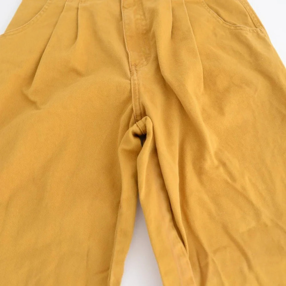 Vintage Oscar de la Reta Mustard High Waisted 100% Cotton Pants  Size 10 - Picture 6 of 12